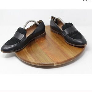 Madewell Alex Loafers Black Leather Suede Penny Slip On Shoes Size‎ 6.5